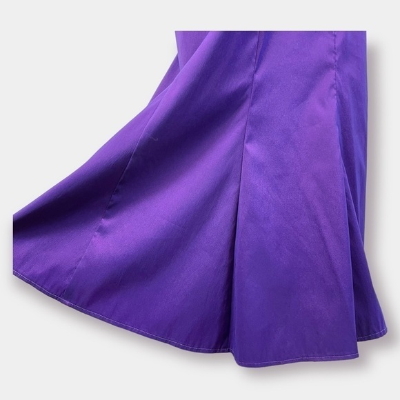 Alex Evening Formal Long Gown Dress Purple Eggplant Size 12 - Picture 9 of 10